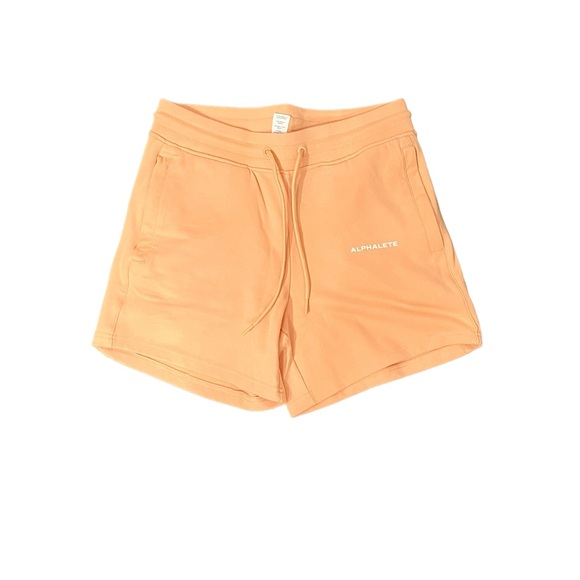 Alphalete NWPT L & S Essential Core women’s athletic shorts light orange - Picture 2 of 13
